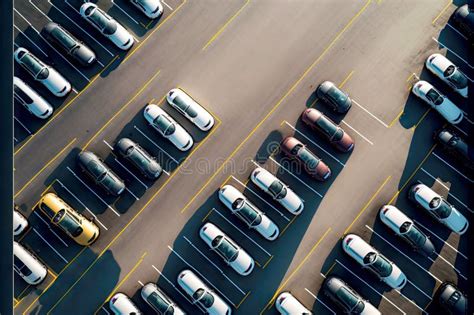 Busy Traffic In City And Absence Of Empty Parking Spaces Aerial View