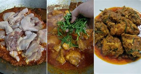 resepi rendang ayam sedap  masak step  step  mudah
