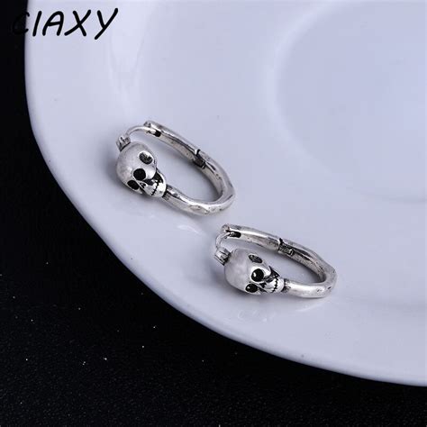 Ciaxy Punk Skull Earrings For Women Personality Handsome Street Hip Hop