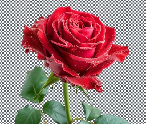 beautiful rose isolated  transparent background premium ai