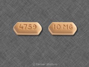 10 MG 4759 Pill Beige Six-sided 11mm - Pill Identifier