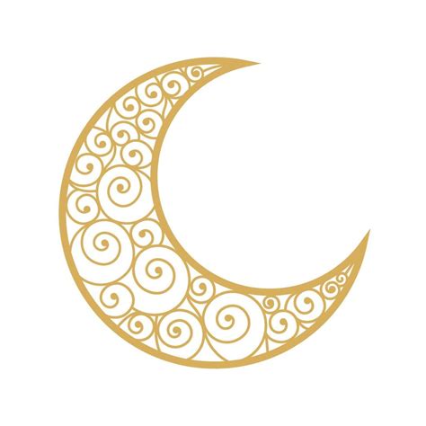 Golden Crescent Moon 11264051 Vector Art At Vecteezy