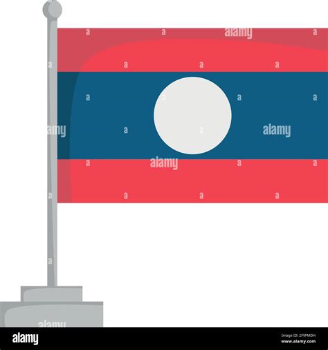 National Flag Of Laos Vector Illustration Stock Vector Image And Art Alamy