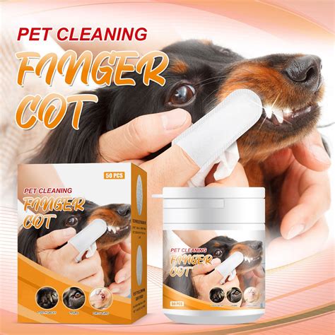 Pet Tooth Cleaning Finger Wipes Dog Tooth Cleaning Cat Stone Ear