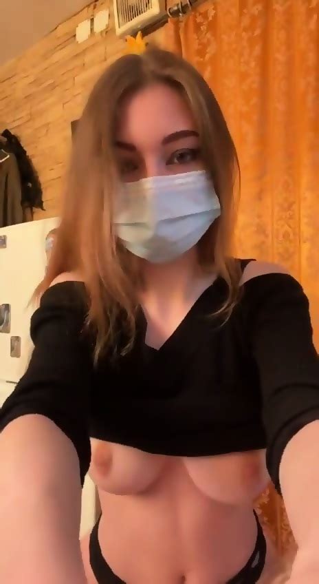 Slim And Busty Teen Strips And Rubs Pussy