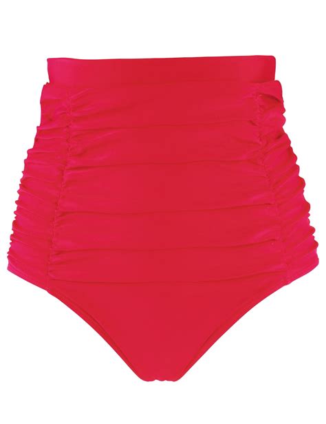 Relleciga Women S Full Coverage High Waisted Bikini Bottom Ruched