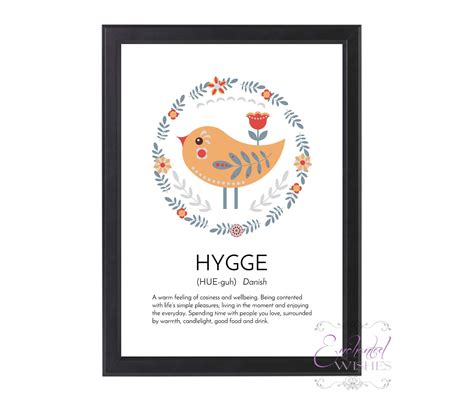 Buy Hygge Definition Print Scandi Wall Art Danish Word Meaning