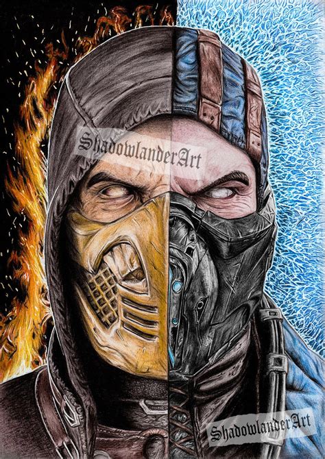 Mortal Kombat Sub Zero Drawing