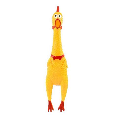 2 pack Shrilling Rubber Chicken Chew Sound Squeeze Screaming Toy 12 ...