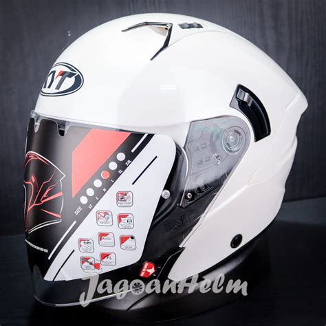 Jual HELM KYT NFJ WHITE HALF FACE Shopee Indonesia