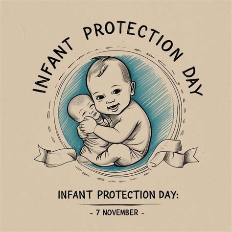 Infant Protection Day Celebration Design Illustration Premium Ai