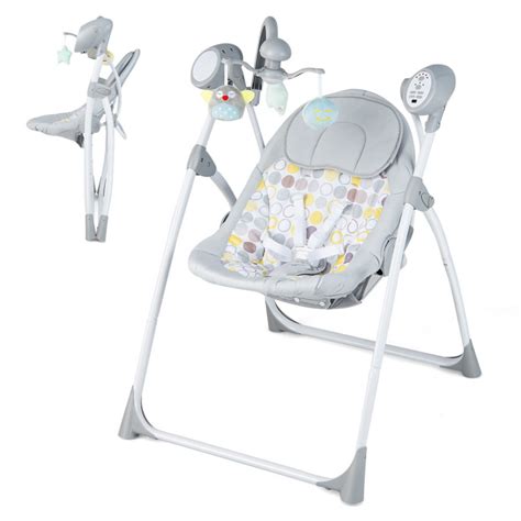 Electric Foldable Baby Rocking Chair with Adjustable Backrest - Costway