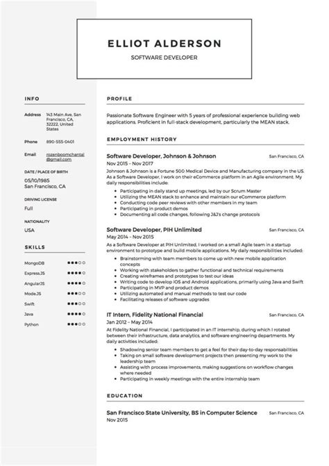 Resume Sample Of Software Developer Resume Software Software