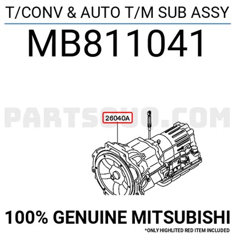 T/CONV & AUTO T/M SUB ASSY MB811041 | Mitsubishi Parts | PartSouq
