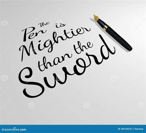 The Pen Is Mightier Than The Sword Stock Photo Image 36976670