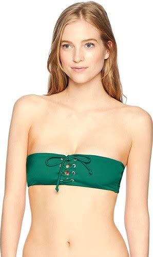 Billabong Women S Sol Searcher Lace Up Bandeau Bikini Top Ebay
