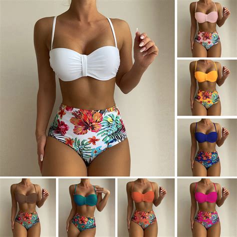 Women S Floral Print Spaghetti Strap Bikini Bathing Suit 2 Piece Swimsuits CJdropshipping
