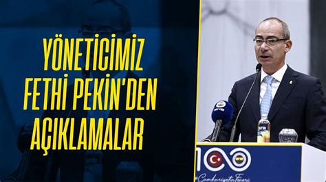 Yönetim Kurulu Üyemiz Fethi Pekin in YDK Konuşması YouTube