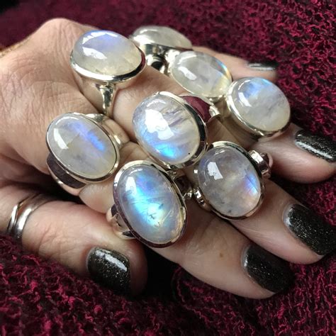 Rainbow Moonstone Rings for reassurance on your path