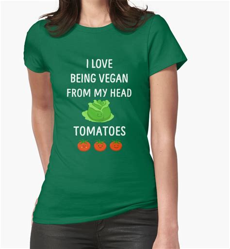 I Love Being Vegan Funny Veganism Womens Fitted T Shirts By Bitsnbobs