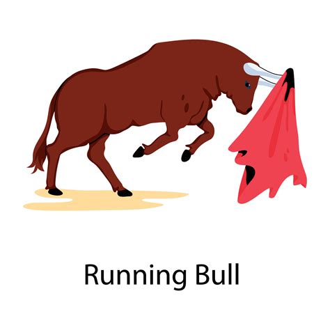 Trendy Running Bull 36344900 Vector Art at Vecteezy