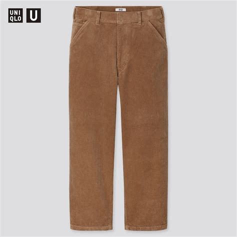 Men U Corduroy Wide Fit Work Pants Uniqlo Us