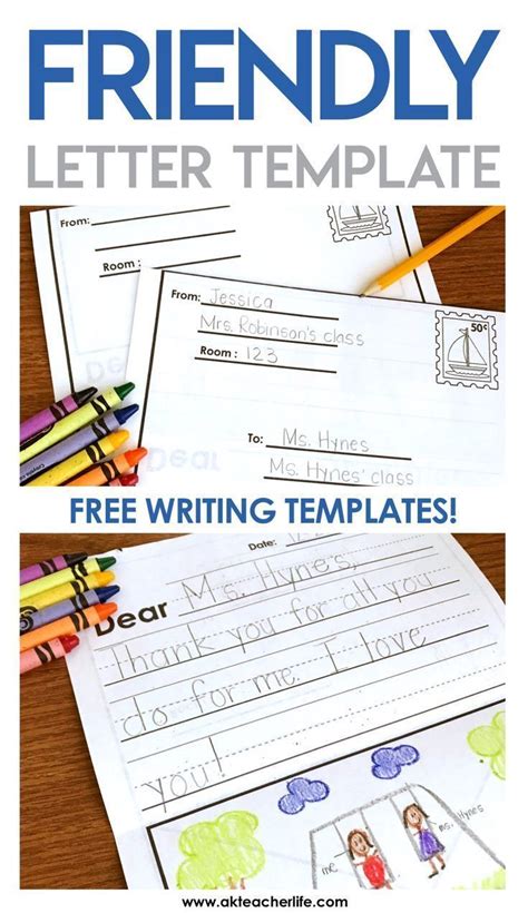 Free Friendly Letter Writing Templates For Primary Students Several