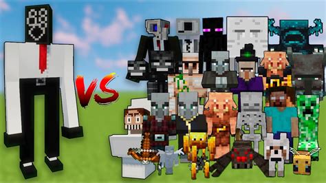 Big Speakerman Vs All Minecraft Mobs Herobrine Skibidi Toilet