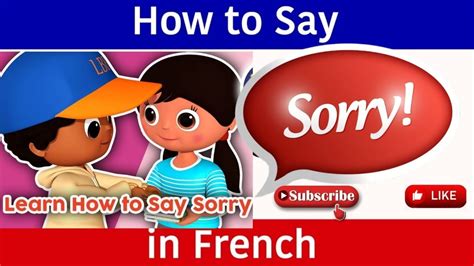 How To Say Sorry In French How To Apologize In French Youtube