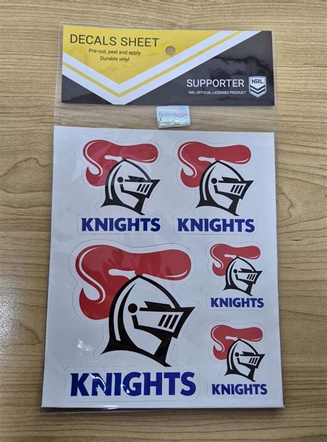 Nrl Logo Decal Sheet Newcastle Knights Stickers Sticker
