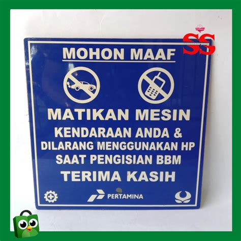 Jual Terlaris Rambu Peringatan Pelanggan Spbu Pertamina Rambu Papan
