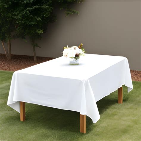 Rectangular Table Cloth White Color 54 X 96 Each Lucerna