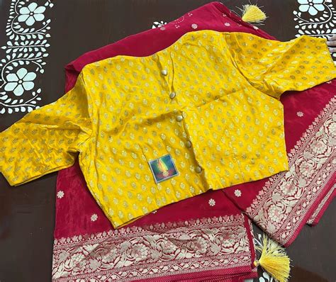 Beautiful New Moonga Silk Saree Bandini Work Designer Stitched Blouse