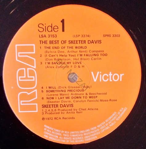 Skeeter Davis The Best Of Skeeter Davis Bit Mezat