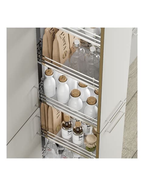 IP2L31 Luxury Tall Pull Out Shelving Larder Suits 300mm Solid Shelves