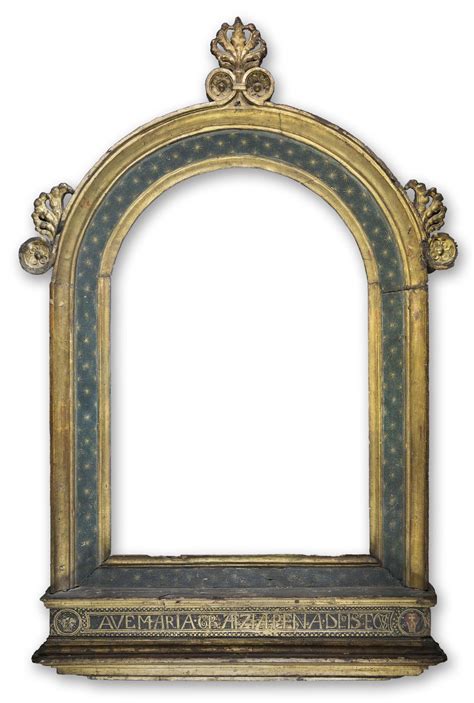 An Early Italian Renaissance Frame Made In Siena Incorporated Sgraffito