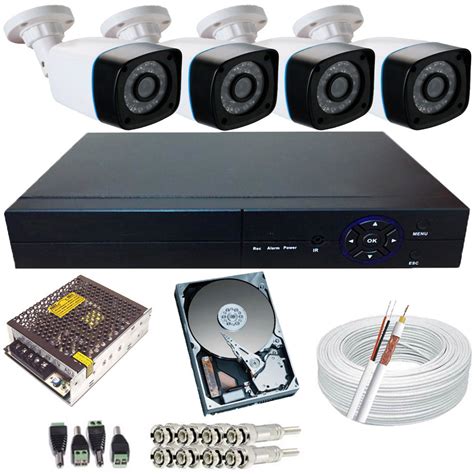 Kit de Monitoramento 4 Câmeras Full HD 2 0 Megapixel 1080p