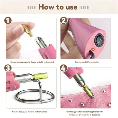 Snapklik Hotfix Rhinestone Setter Applicator Hot Fix Wand Kit Tool Set