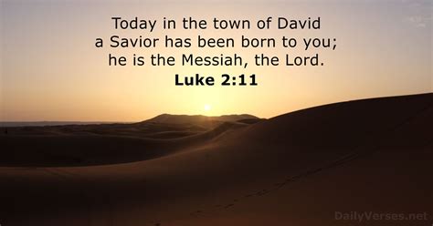 December 25, 2023 - Bible verse of the day - Luke 2:11 - DailyVerses.net