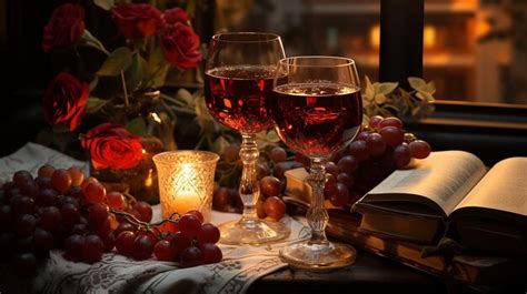 Premium Ai Image Deep Red Wine In Glass