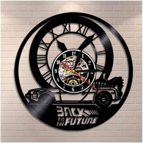 Horloge Murale En Vinyle Retour Vers Le Futur Cadeau De Décoration De