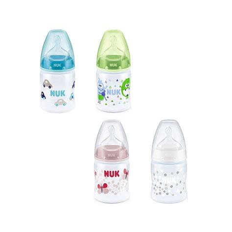 NUK First Choice Plus Plastic Bottle PP with Silicone Teat 0-6m 150ml ...