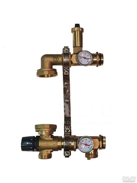 Насосно-смесительный узел для водяного теплого пола VR204 латунный KVS ...
