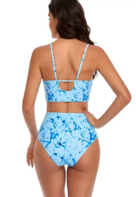 Buy ZITIQUE European Style Women S Bikini Swimsuit Blue Online ZALORA Malaysia