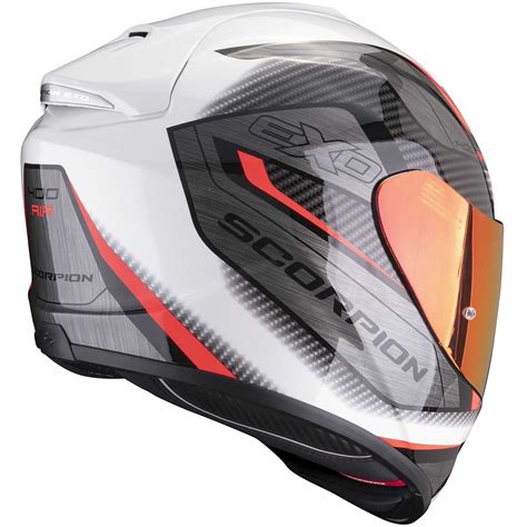 Integral Motorcycle Helmet Scorpion Exo Evo Air Attune White Red