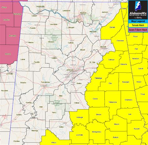 A Few More Counties Removed From The Tornado Watch The Alabama Weather Blog