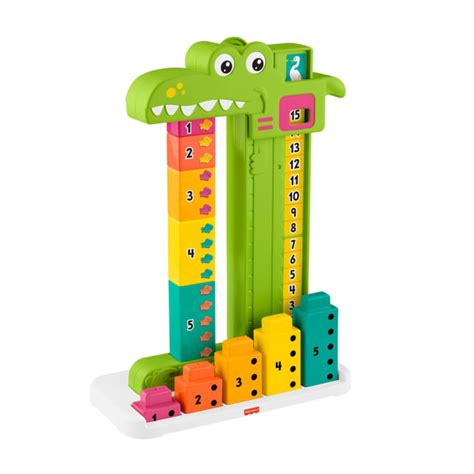 Fisher-Price Adding Alligator Educational Toy with 10 Stacking Blocks