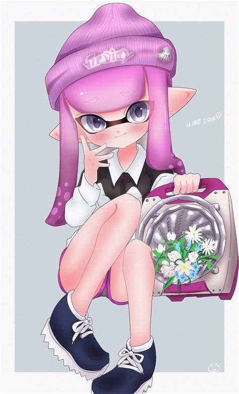 インクリング イカガールスプラトゥーン 「スクリュースロッシャー 」たまにゃのイラスト