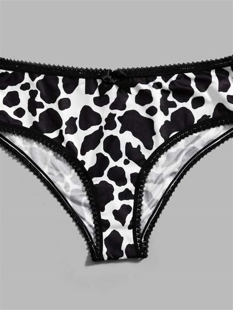 Our Catalystlabs Cartoon Cow Print Lingerie Set Is Such A Vibe ROMWE