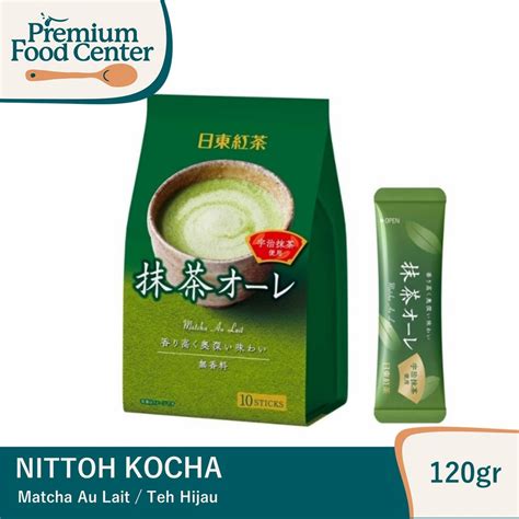 Jual NITTOH MATCHA MILK TEA JAPAN Isi 10 Sticks 120gr Teh Hijau